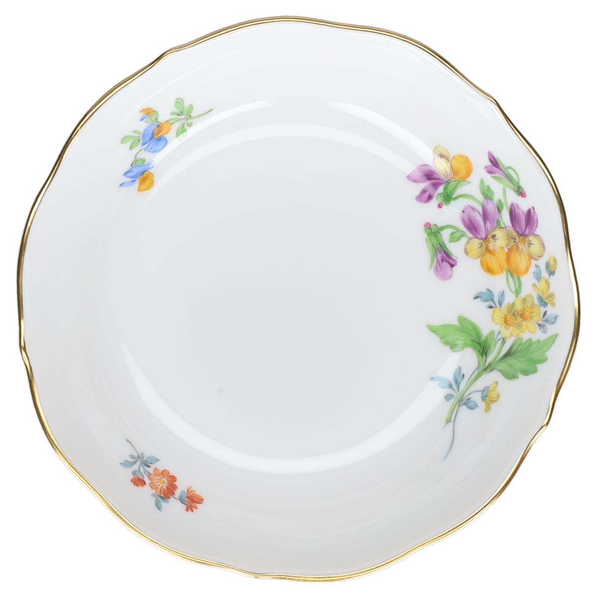 Untertasse für Mokka Espresso Feldstiefmütterchen Meissen Neuer Ausschnitt I.Wahl Bunte Blume