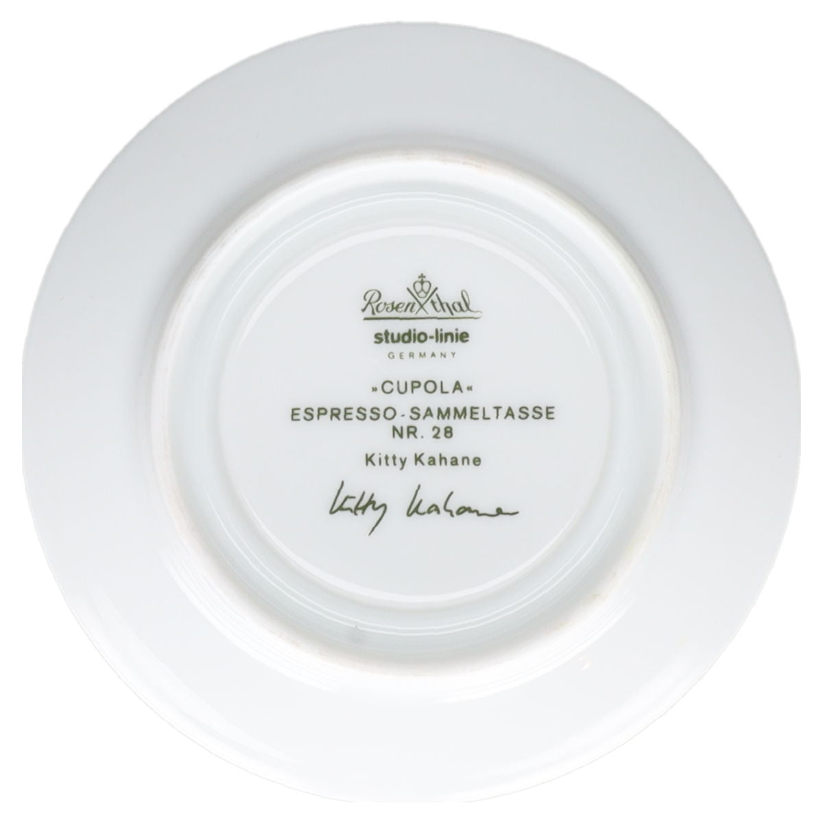 Untertasse für Mokka Espresso Nr. 28 K. Kahane Rosenthal Cupola Künstlertassen
