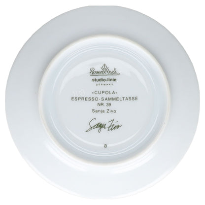 Untertasse für Mokka Espresso Nr. 39 S. Zivo Rosenthal Cupola Künstlertassen