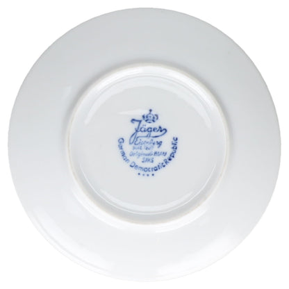 Untertasse für Mokka Jaeger & Co. Indisch blau Strohblume