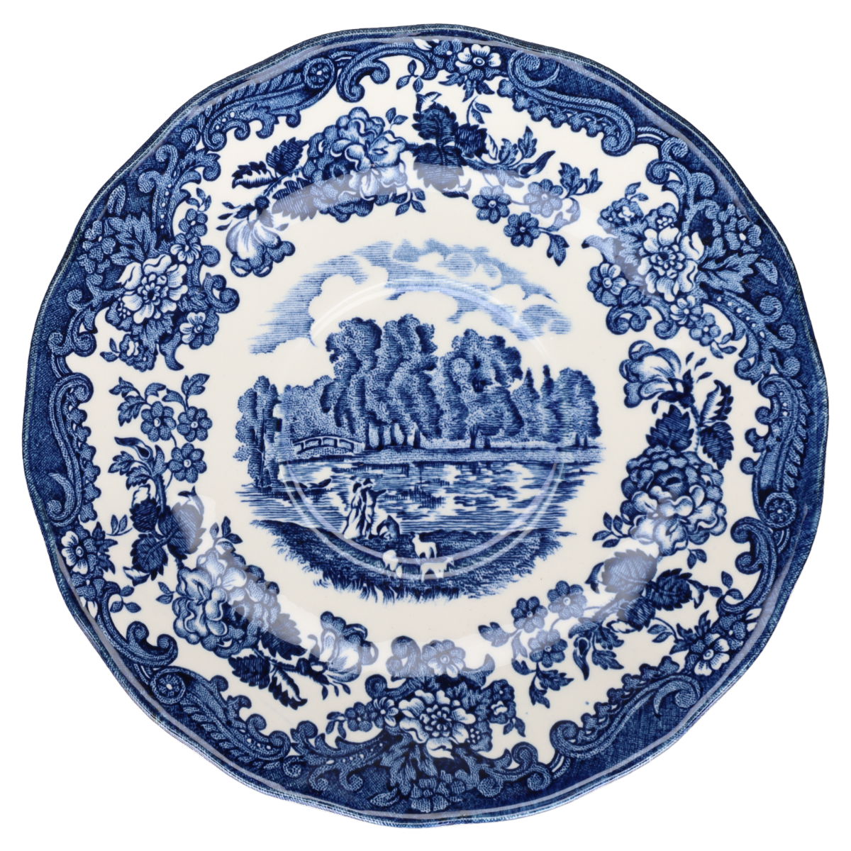Untertasse für Suppe Royal Worcester Avon Scenes Palissy