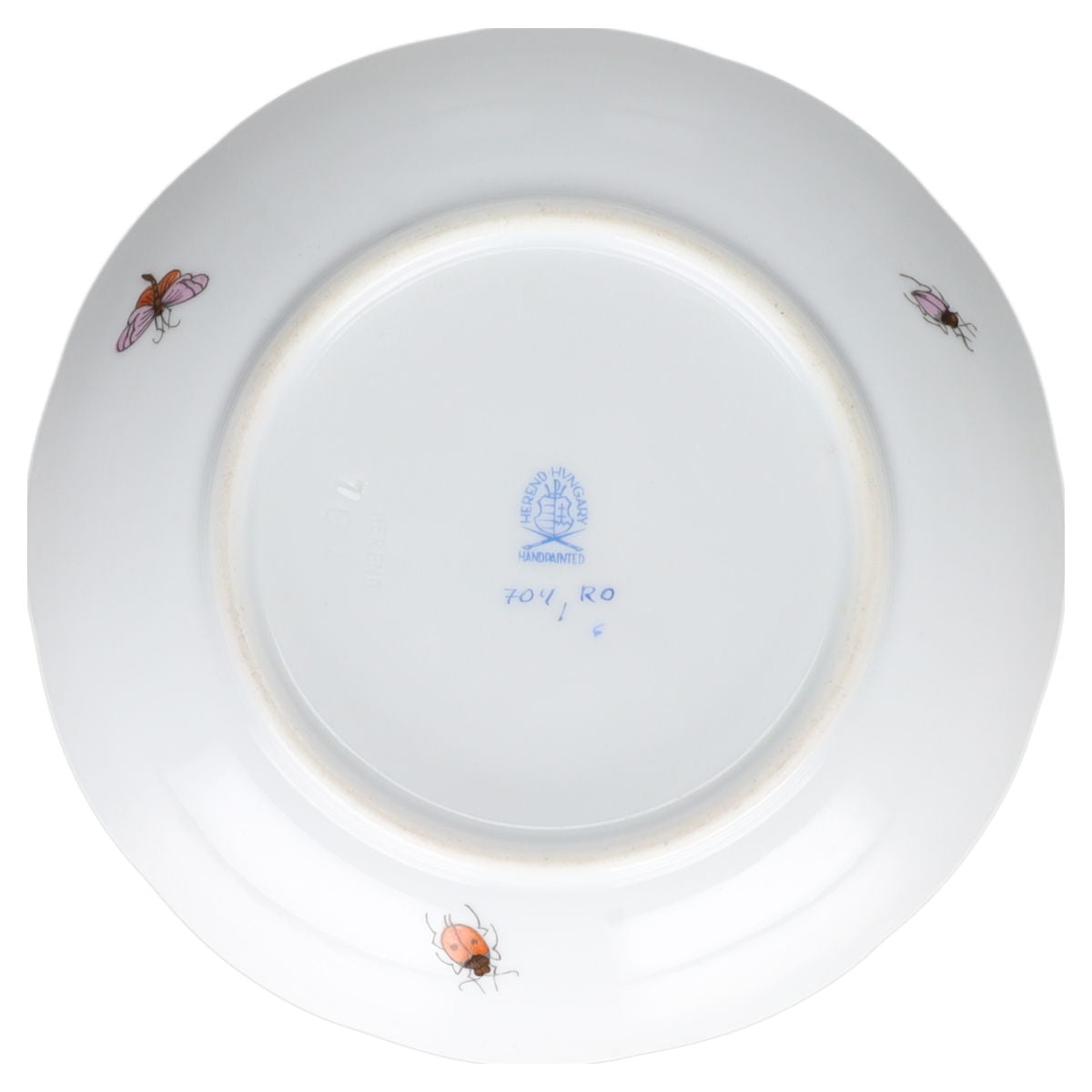 Untertasse für Tee /Kaffee ohne Spiegel Modell 704 Motiv 6 Herend Ungarn Form Osier Rothschild