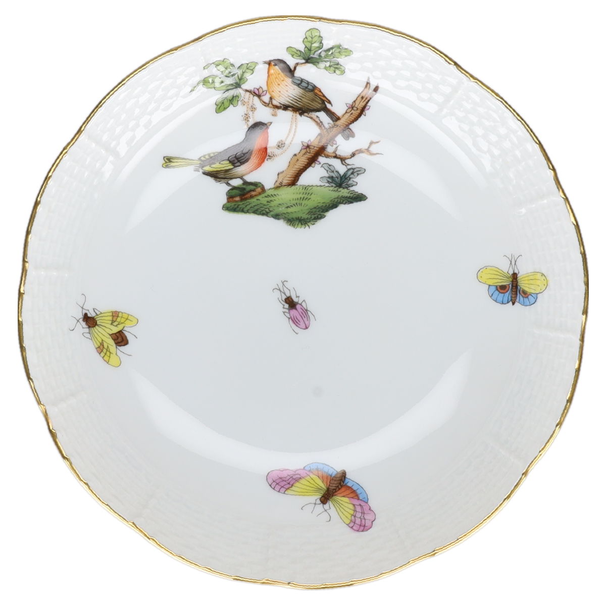 Untertasse für Tee /Kaffee ohne Spiegel Modell 704 Motiv 8 Herend Ungarn Form Osier Rothschild