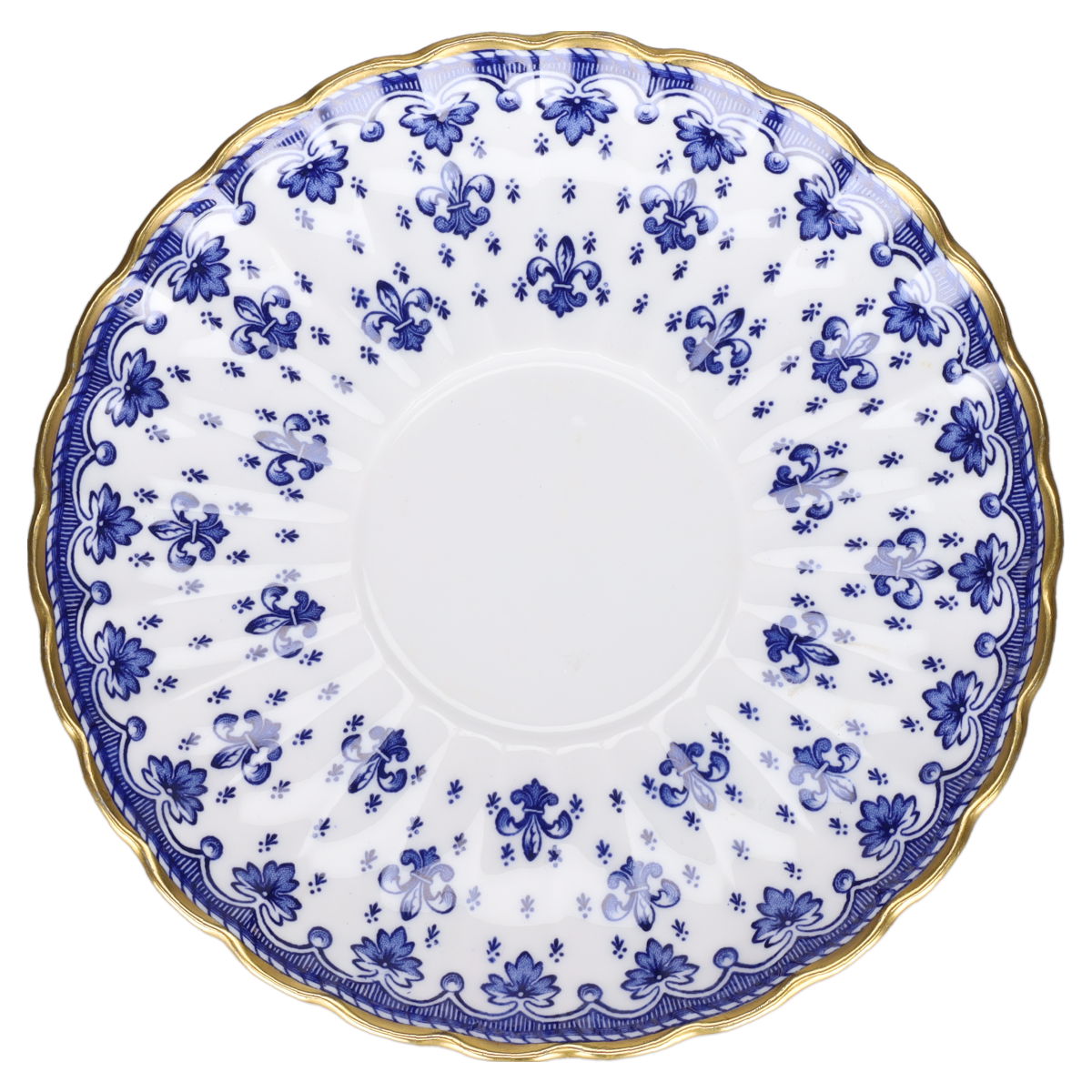 Untertasse für Tee  Spode Copeland Fleur De Lys Blue Blau
