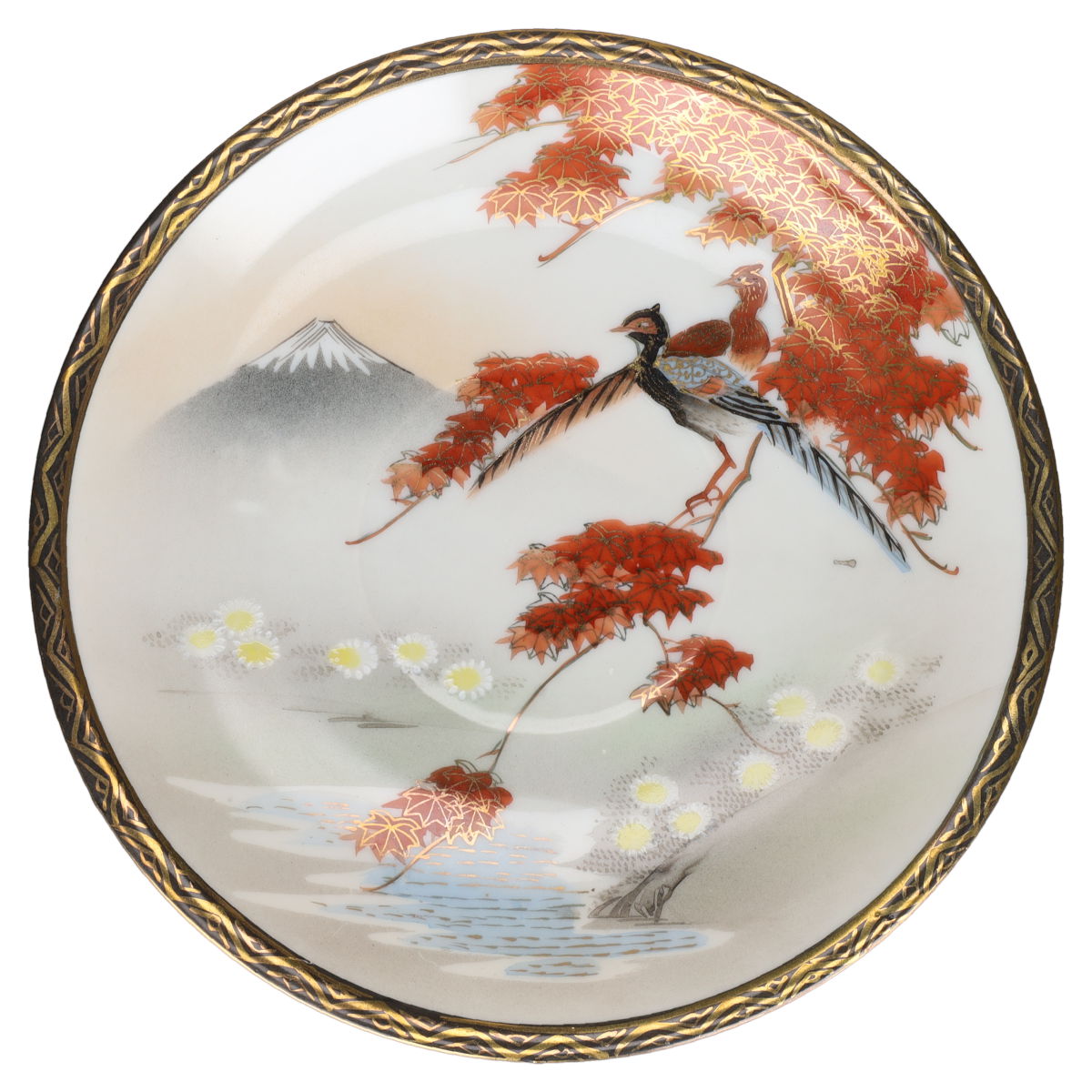 Untertasse für Tee Teeservice Japan/China Vögel im Baum
