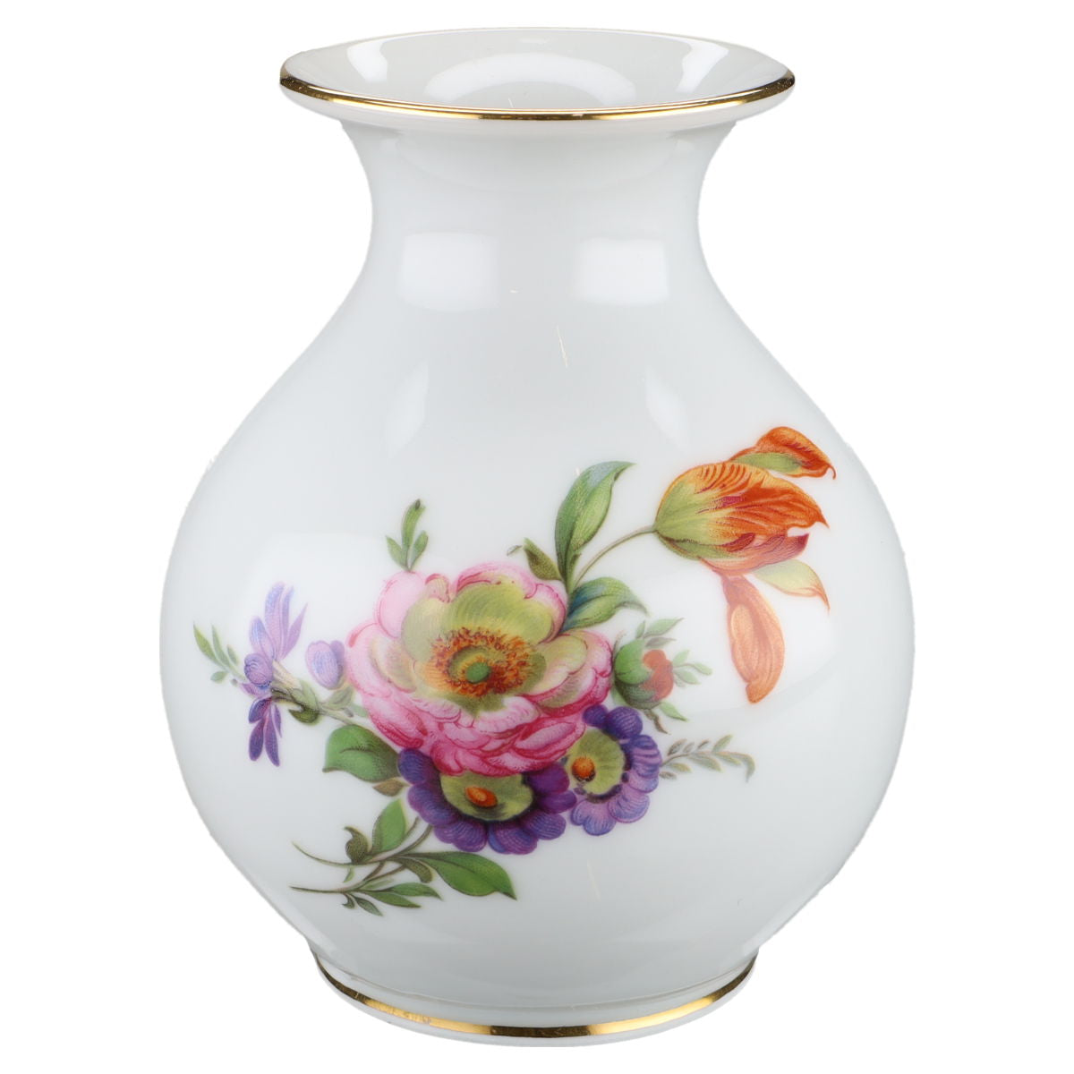 Vase bauchig Fürstenberg Alt Fürstenberg Bunte Blume 02199