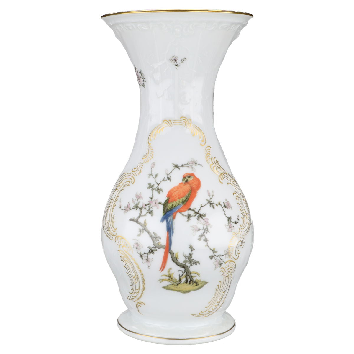 Vase groß H 23 cm Rosenthal Sanssouci weiß Voliere