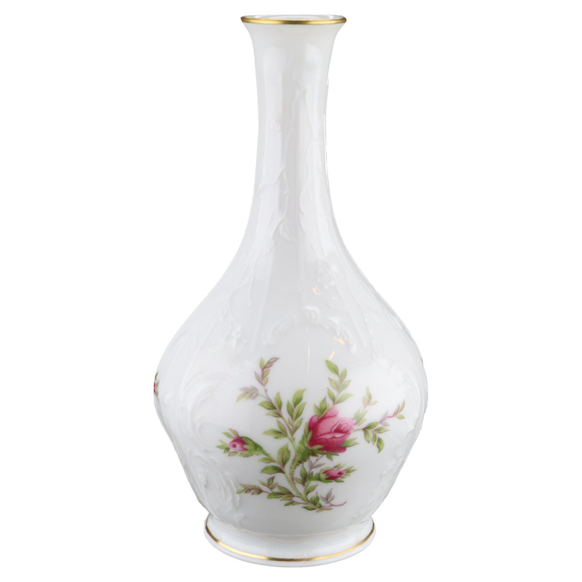 Vase H: 14,6 Rosenthal Sanssouci weiß Moosrose Ramona