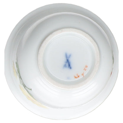 Vase klein H 6,5 cm Margarite Gelb Meissen Neuer Ausschnitt II.Wahl Bunte Blume