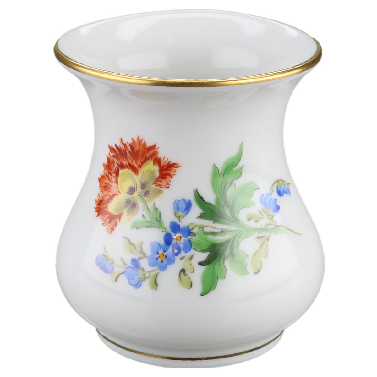 Vase mini Blüte Gelb Rot II. Wahl Meissen Einzelstücke