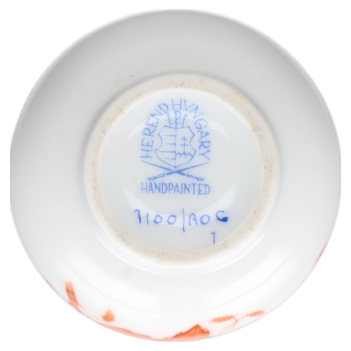 Vase mini Modell 7100 Herend Ungarn Apponyi orange