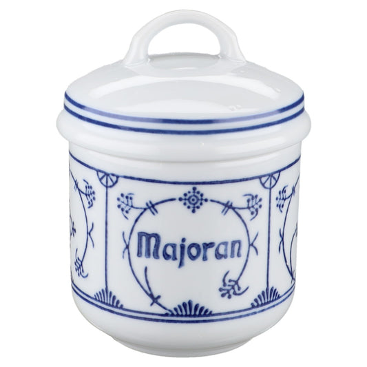 Vorratsdose Majoran H 10 cm Jaeger & Co. Indisch blau Strohblume
