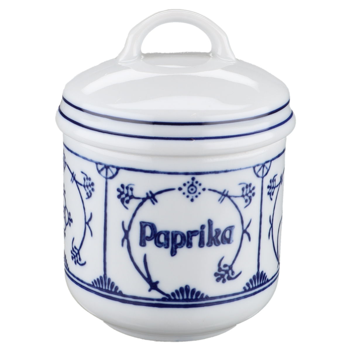 Vorratsdose Paprika H 10 cm Jaeger & Co. Indisch blau Strohblume