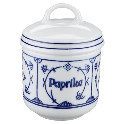 Vorratsdose Paprika H 10 cm Jaeger & Co. Indisch blau Strohblume