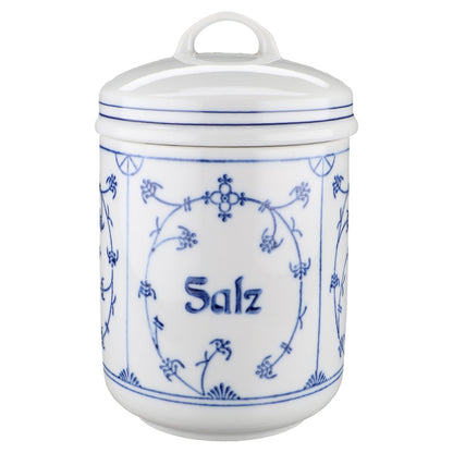Vorratsdose Salz H 17 cm Jaeger & Co. Indisch blau Strohblume