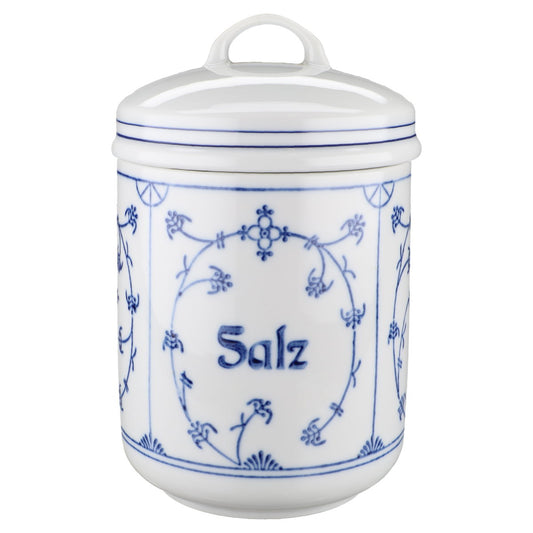 Vorratsdose Salz H 17 cm Jaeger & Co. Indisch blau Strohblume