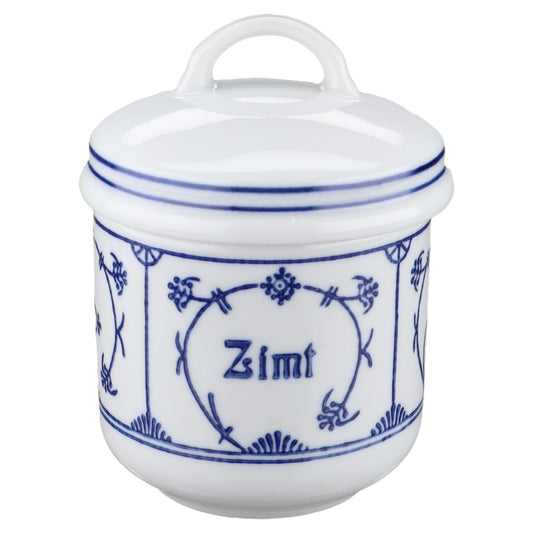 Vorratsdose Zimt H 10 cm Jaeger & Co. Indisch blau Strohblume
