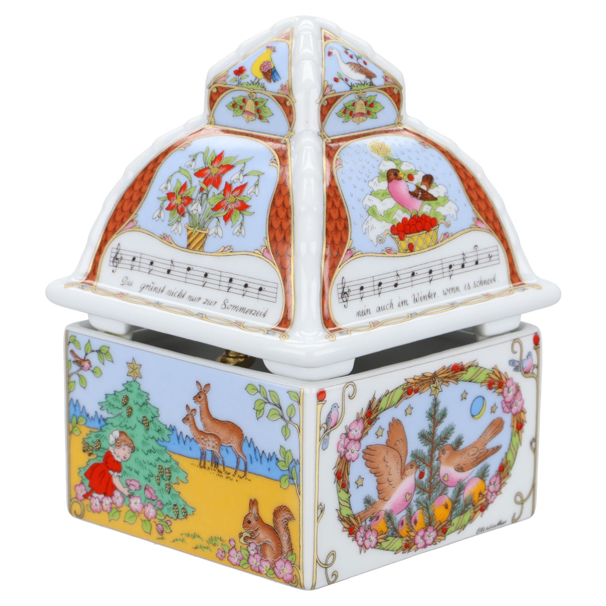 Weihnachtsspieldose O Tannenbaum 1999 in OVP Hutschenreuther Weihnachtsartikel Weihnachtsspieldosen