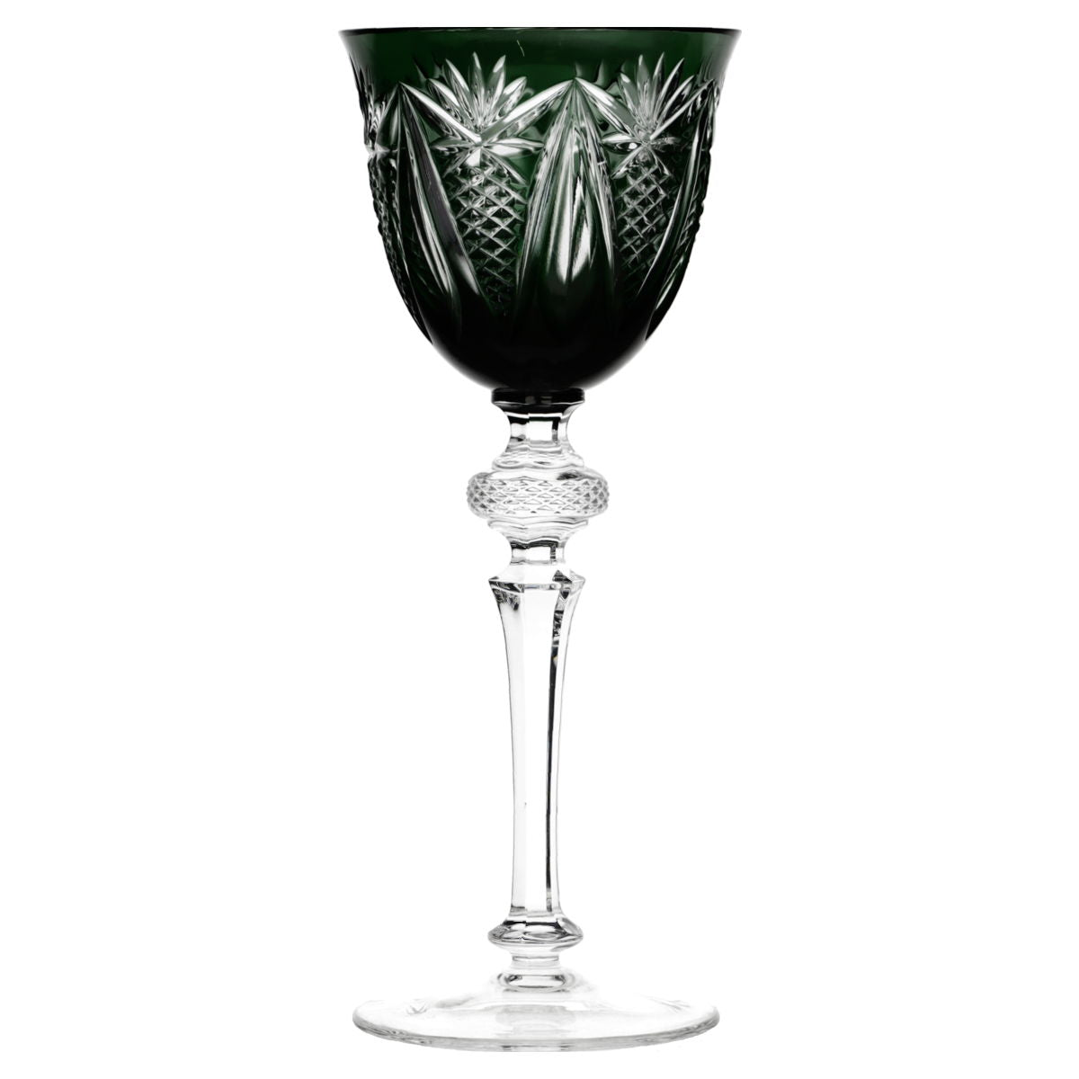 Weinkelch Smaragdgrün WMF Cristal Cabinet Überfang