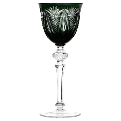 Weinkelch Smaragdgrün WMF Cristal Cabinet Überfang