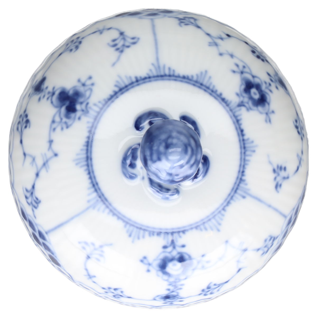 Zuckerdose Model 605 Royal Copenhagen Musselmalet Halbspitze II. Wahl