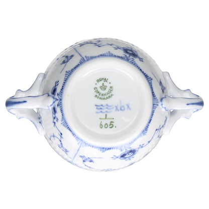 Zuckerdose Model 605 Royal Copenhagen Musselmalet Halbspitze II. Wahl