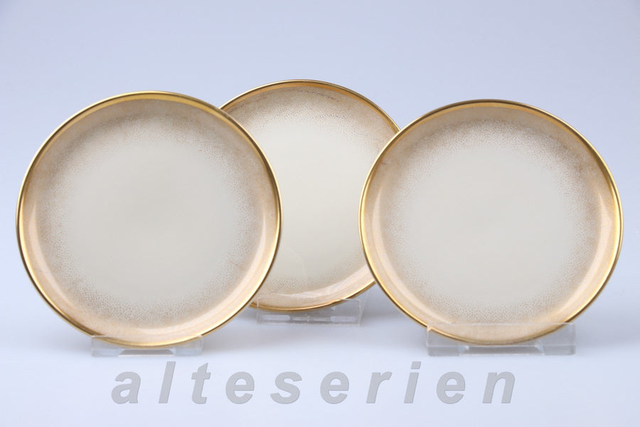 3 Glasuntersetzter D 10 cm Goldstaub 1690