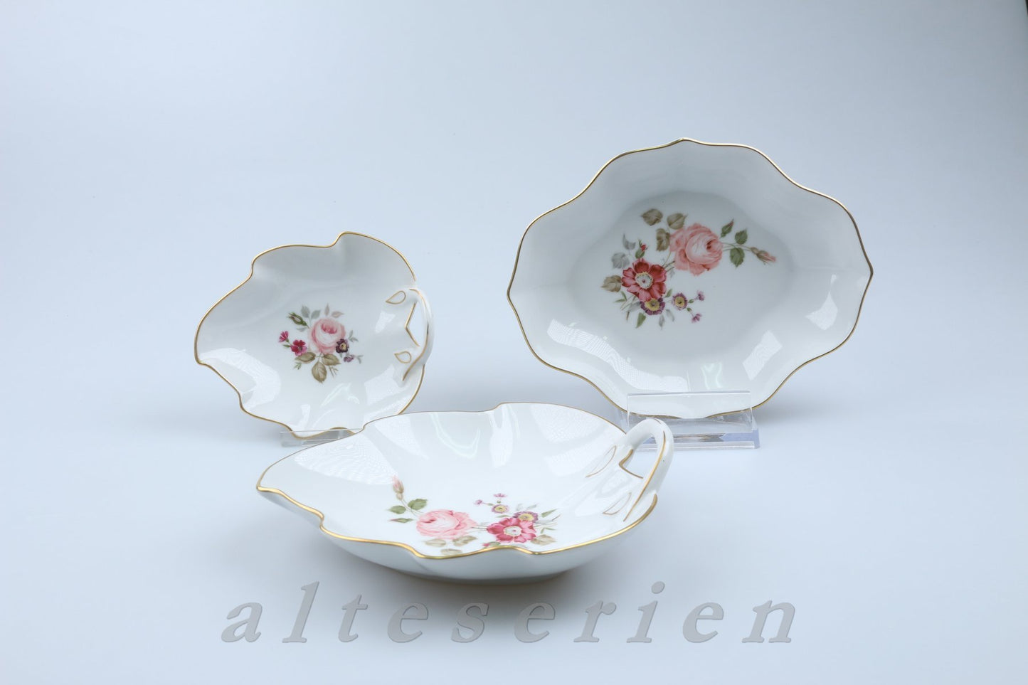 Schalenset 3 tlg. Rosendekor