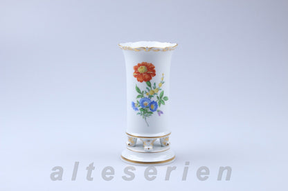 Vase klein auf 4 Füssen I.Wahl mit Blumenmalerei Goldrand