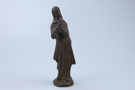 Sakrale Figur Frau betend Metall ohne Gravur