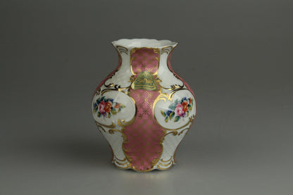 Vase bauchig Dekor Prinzess rose