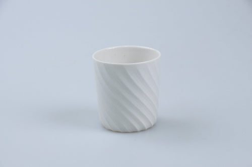 Vase klein Reliefform weiß