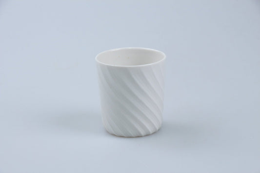 Vase klein Reliefform weiß