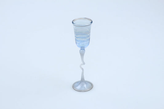 kleine Vase schlank blau UNIKAT