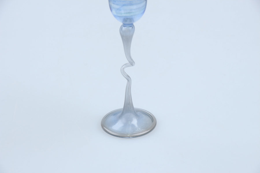 kleine Vase schlank blau UNIKAT