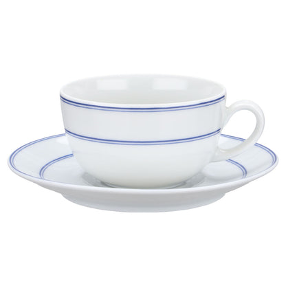 Teetasse mit Untere Weißer Rand mit blauen Ringen