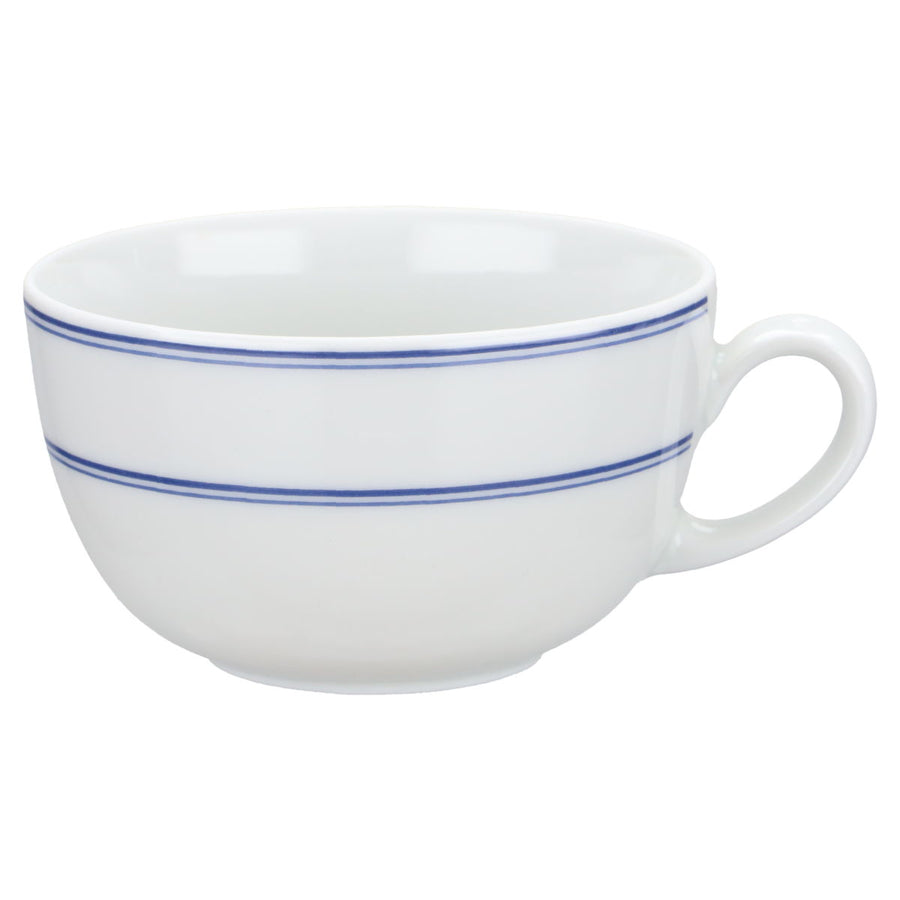 Teetasse mit Untere Weißer Rand mit blauen Ringen