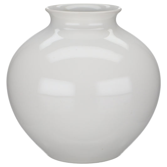 Vase bauchig weiß klein