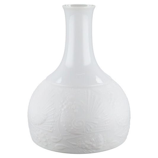Vase klein Dekor 0102 weiß matt poliert