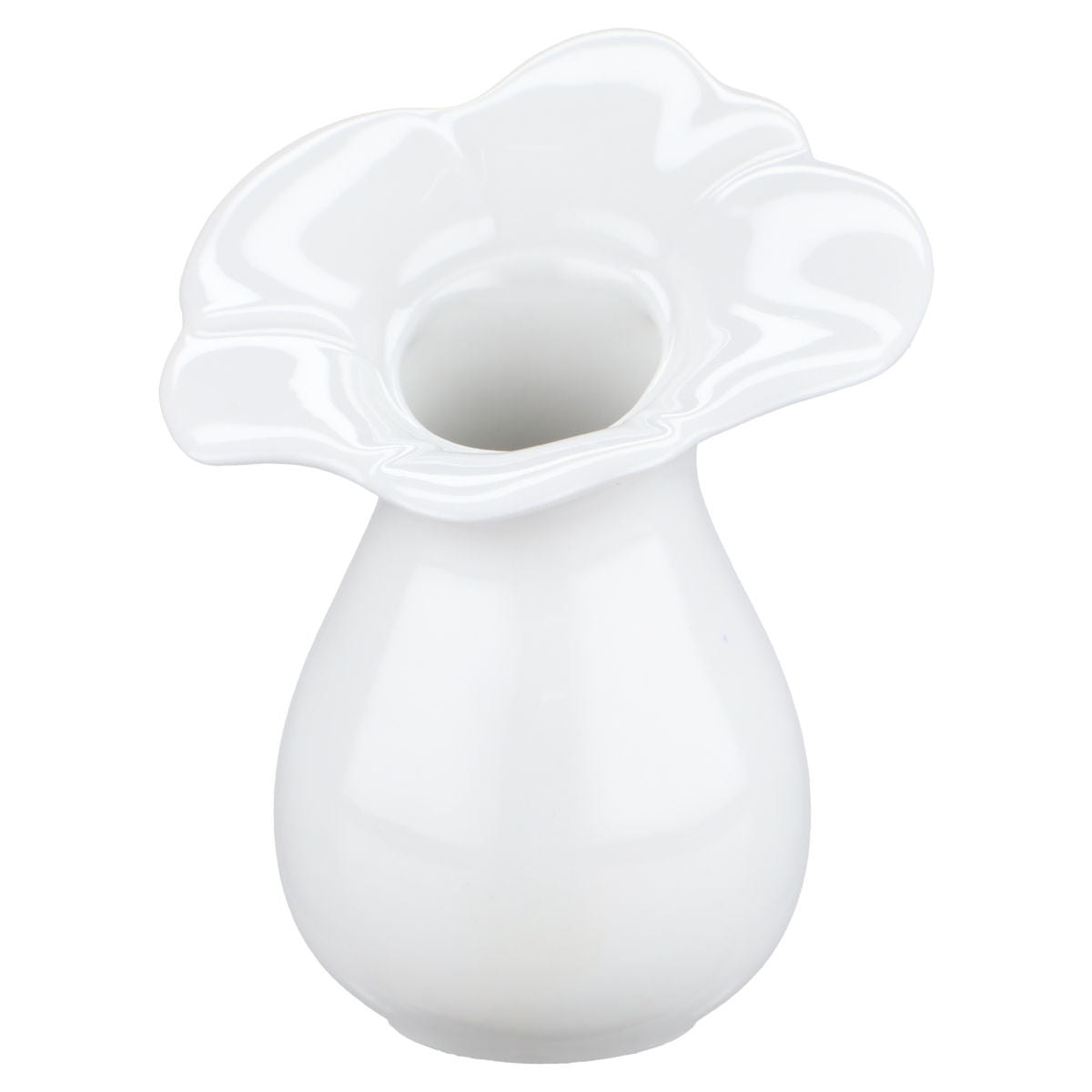 Vase mini Blütenform weiß