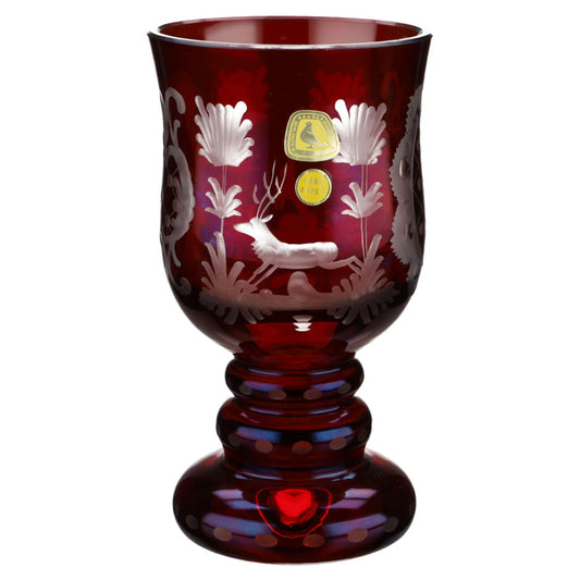 Rotweinglas Weinglas Überfang Rubin