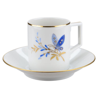 Mokkatasse Espressotasse mit Untere Schmetterling blau