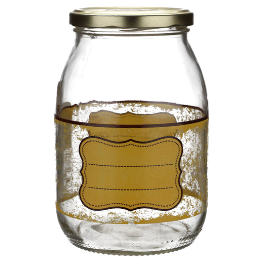Vorratsglas beschriftbar - gelbes Etikett
