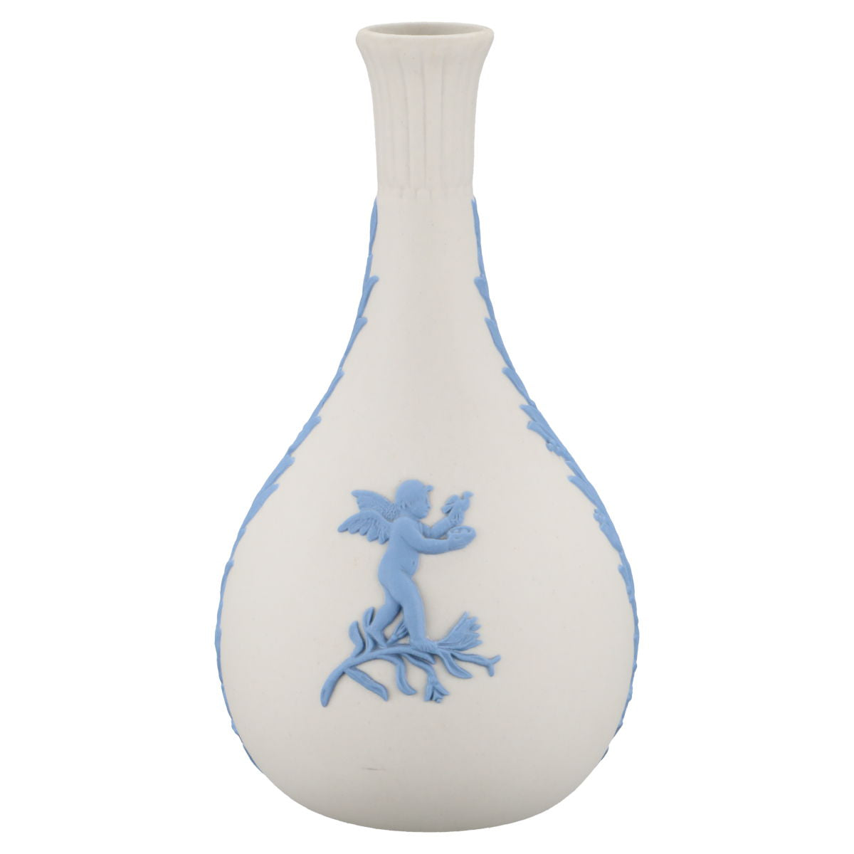 Vase blue on white