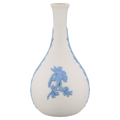 Vase blue on white