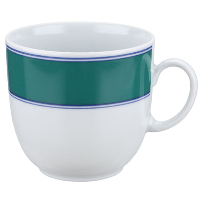 Kaffeetasse mit Untere - Grüner Rand