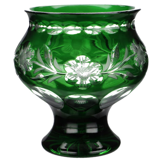 Vase Glasvase Pokal smaragdgrün