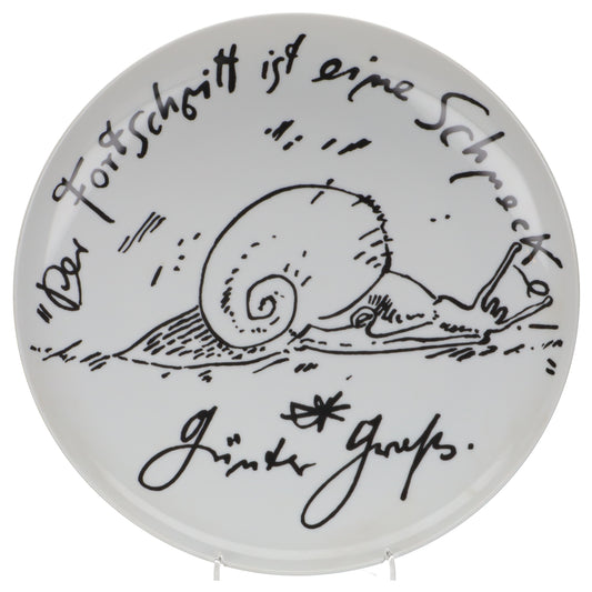 Wandteller Günter Grass Literatenteller Der Fortschritt ist eine Schnecke