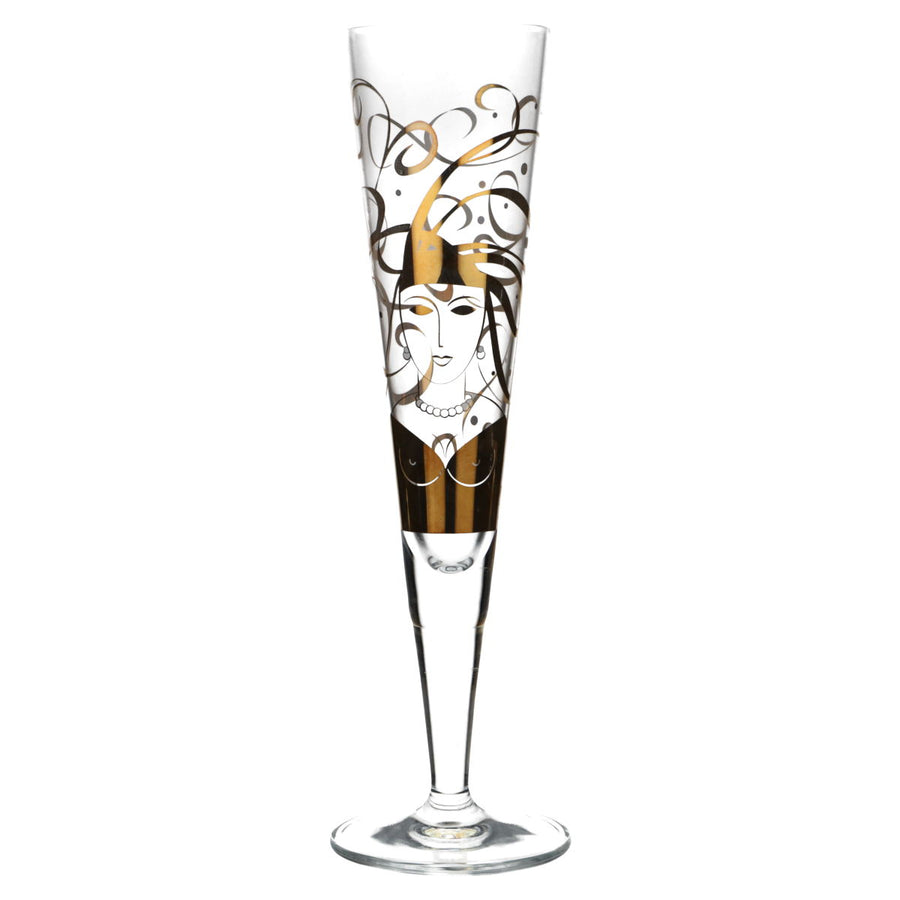 Champagner Glas in OVP - Michael Sieger 1998