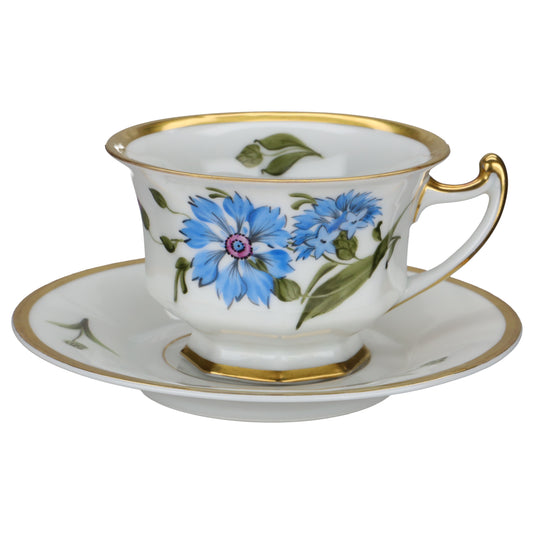 Kaffeetasse mit Untere Kornblume Blau